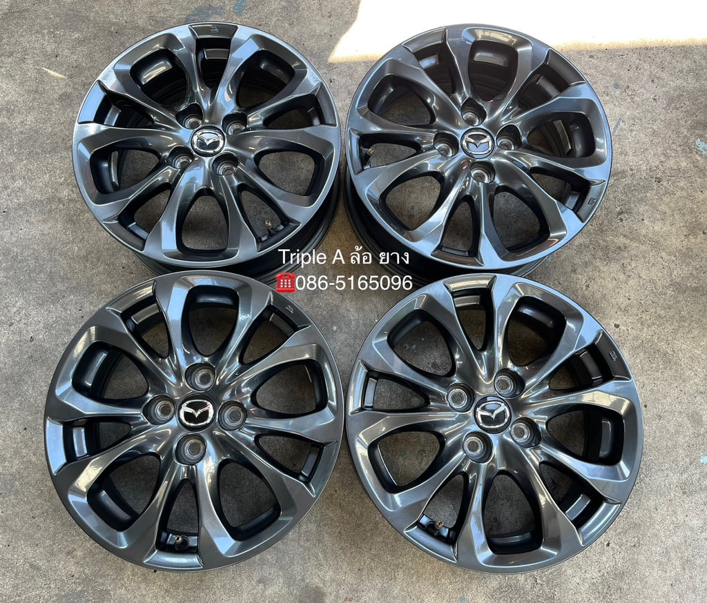 ล้อแม็ก Mazda 2 Skyactive ขอบ 15 สีดำ สภาพสวย