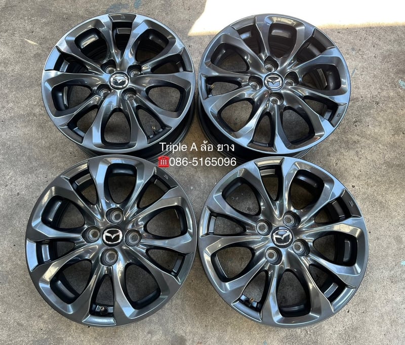 ล้อแม็ก Mazda 2 Skyactive ขอบ 15 สีดำ สภาพสวย
