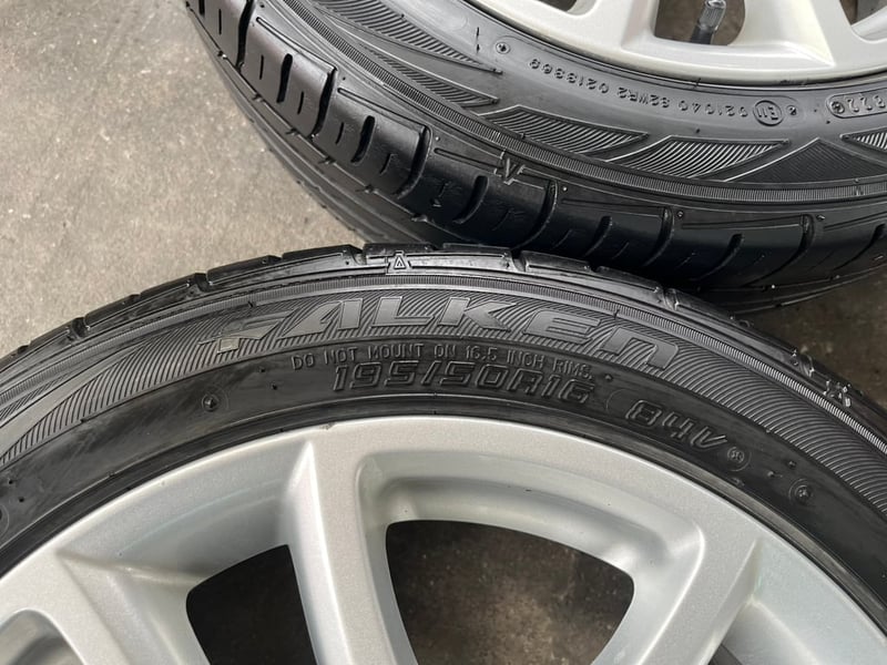 ล้อแม็ก Mazda 2 ขอบ 16 พร้อมยาง 195-50-16 FALKEN ปี 22