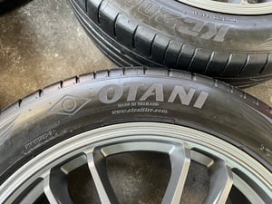 ล้อแม็กแต่ง 5รู114 RE30(งาน LENSO) ขอบ 17 สีเทากัล พร้อมยาง 215-50-17 OTANI ปี 24