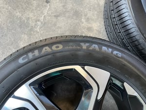 ล้อแม็ก Honda CRV G5 ตัวท็อป ขอบ 18 ดำหน้าเงา พร้อมยางป้ายแดง 225-60-18 CHAOYANG ปี 25