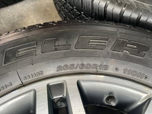 ล้อแม็ก Toyota Fortuner ตัวท็อป ขอบ 18 พร้อมยาง 265-60-18 Bridgestone ปลายปี 23