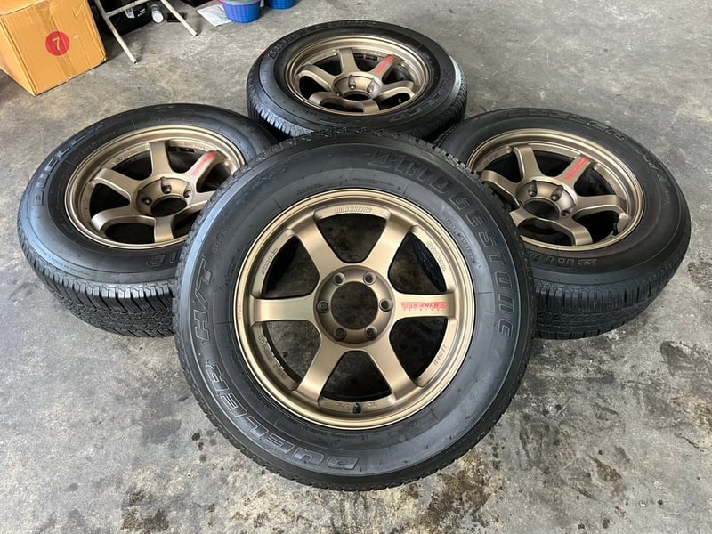 ล้อแม็ก 6รู139 TE37 SUV (งาน Promax) ขอบ 18 พร้อมยาง 265-60-18 Bridgestone ปี 23