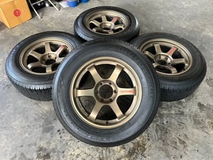 ล้อแม็ก 6รู139 TE37 SUV (งาน Promax) ขอบ 18 พร้อมยาง 265-60-18 Bridgestone ปี 23 ล้อแม็ก 6รู139 TE37 SUV (งาน Promax) ขอบ 18 พร้อมยาง 265-60-18 Bridgestone ปี 23