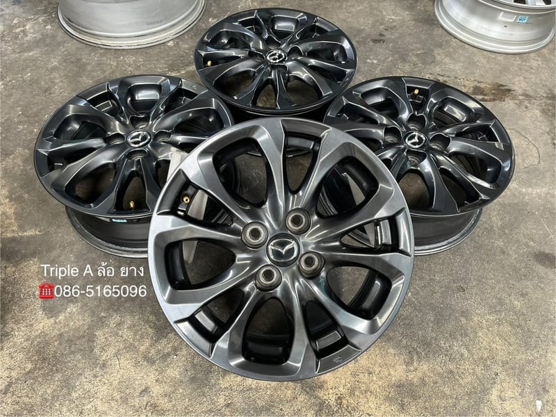 ล้อแม็ก Mazda 2 Skyactive ขอบ 15 สีดำมิดไนท์