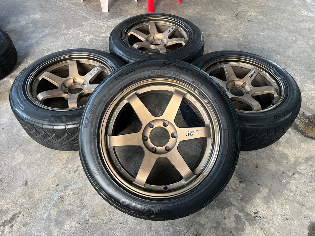 ล้อแม็ก 6รู139 TE37 (งาน COSMIS) ขอบ 20 พร้อมยาง 265-50-20 KINTO ปี 23