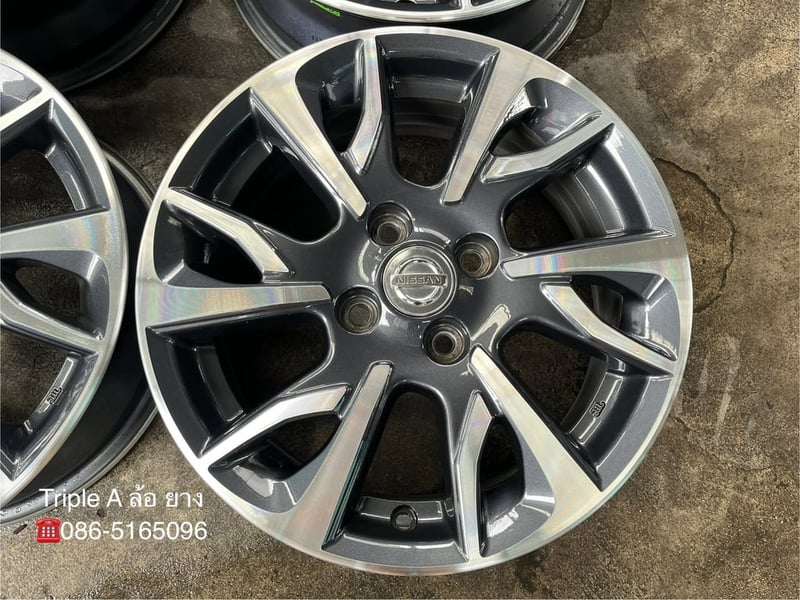 ล้อแม็ก Nissan Almera Sportech รุ่นใหม่ ขอบ 15 เทาหน้าเงา สวยกริ๊บ