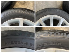 ล้อแม็กพร้อมยาง 5รู114 Honda Civic FC ขอบ 16 สีบอร์น