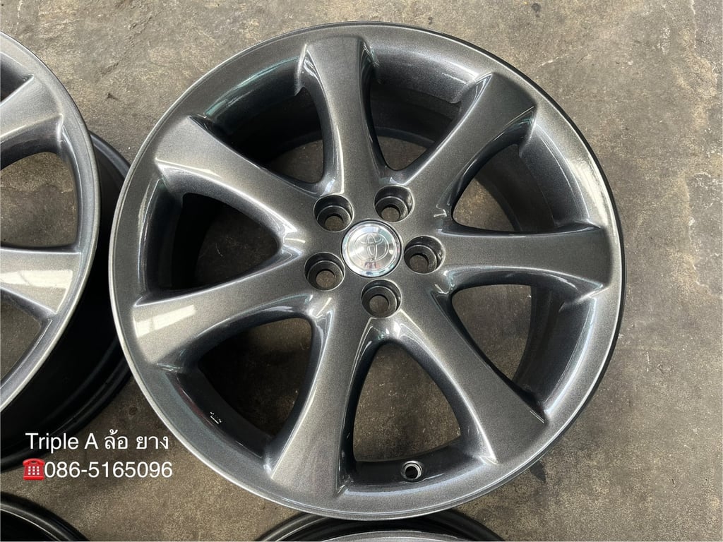 ล้อแม็ก 5รู100 Toyota Wish ขอบ 17 สีเทากัน สวยกริ๊บ