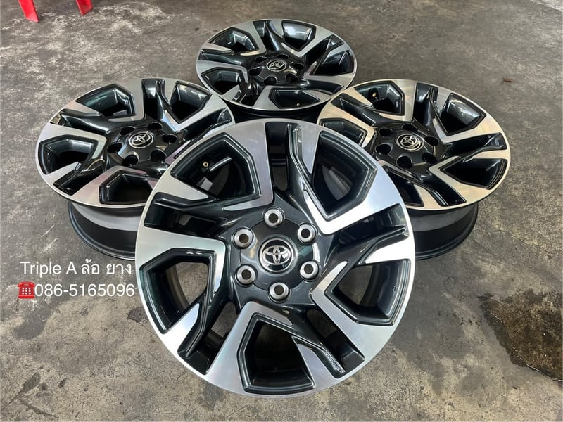 ล้อแม็กป้ายแดง 6รู139 Toyota Fortuner Leader ขอบ 18 เทาหน้าเงา สวยกริ๊บ