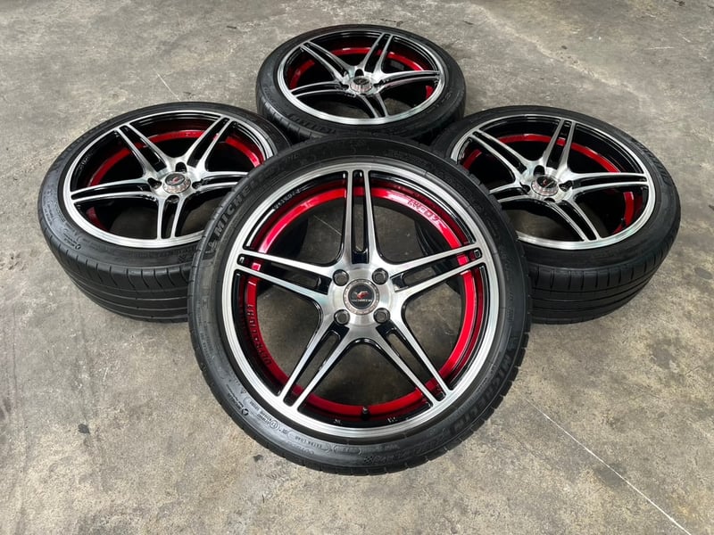 ล้อแม็กแต่ง 4รู100 Yachiyoda ขอบ 17 แถมยาง 205-45-17 Michelin ปี 21