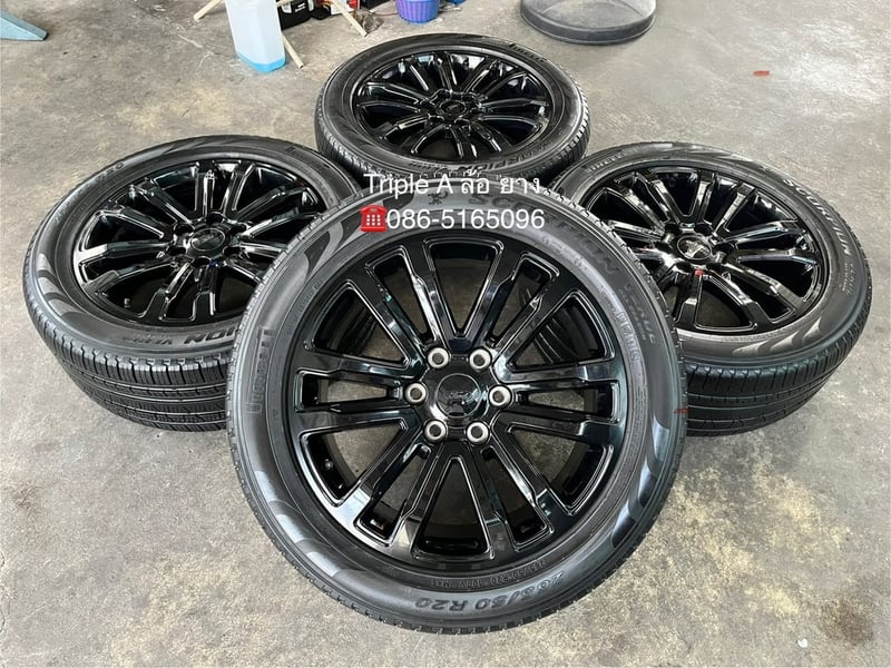 ล้อแม็ก Ford Everest Sport ขอบ 20 สีดำแท้ พร้อมยาง 265-50-20 PIRELLI ปี 23