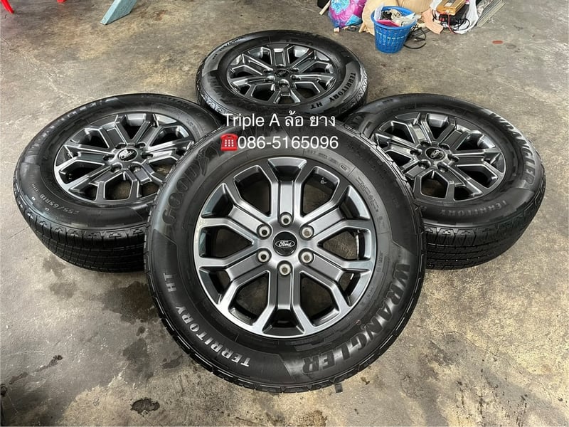 ล้อแม็กพร้อมยางใหม่ป้ายแดง Ford Next-Gen Wildtrak ขอบ 18 สีเทา ใหม่กริ๊บ