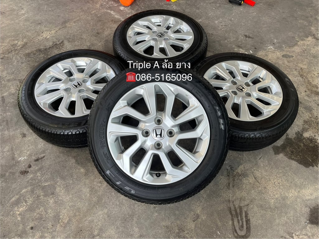 ล้อแม็กแถมยาง 4รู100 Honda Jazz รองท็อป ขอบ 15