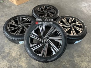 ล้อแม็กพร้อมยางใหม่ Toyota Yaris Ative Nightshade ขอบ 16 ดำหน้าชา