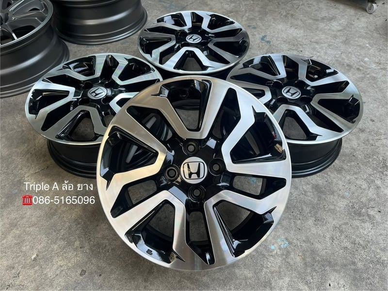 ล้อแม็ก Honda Jazz GK ขอบ 15 สีดำหน้าเงา สวยกริ๊บ