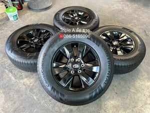 ล้อแม็กพร้อมยางป้ายแดง Toyota Revo Rocco ขอบ 17 สีดำ สวยกริ๊บ