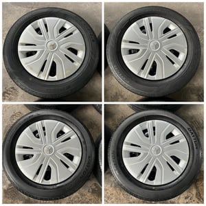 ล้อกระทะพร้อมยาง 4รู100 Mitsu ขอบ 14 สภาพดี