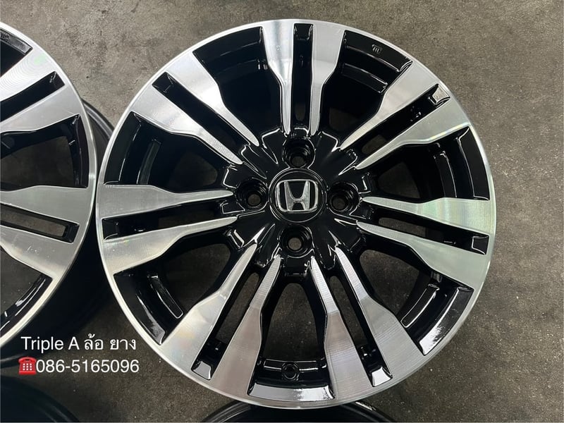 ล้อแม็ก Honda City ก้านคู่ ขอบ 16 สีดำหน้าเงา สวยกริ๊บ