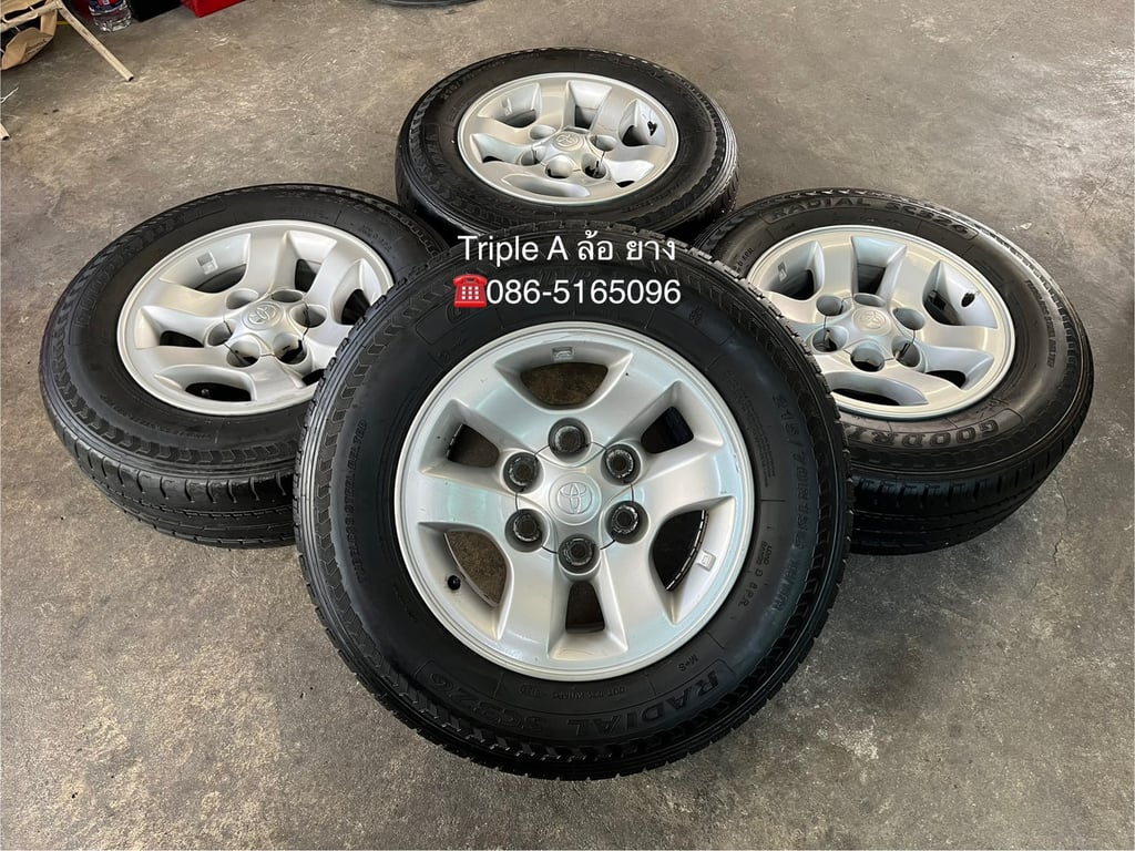 ล้อแม็ก 6รู139 Toyota Sport Rider D4D ขอบ 15 แถมยาง 215-70-15 Goodride ปี 23 ล้อแม็ก 6รู139 Toyota Sport Rider D4D ขอบ 15 แถมยาง 215-70-15 Goodride ปี 23