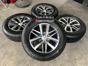 ล้อแม็ก Toyota Fortuner ตัวท็อป ขอบ 18 เทาหน้าเงา พร้อมยาง 265-60-18 GOODRIDE ปี 25 ล้อแม็ก Toyota Fortuner ตัวท็อป ขอบ 18 เทาหน้าเงา พร้อมยาง 265-60-18 GOODRIDE ปี 25