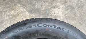 ยางป้ายแดง 265-65-17 Continental ปี 25 สวยกริ๊บ เหมาะสำหรับ รถกระบะตัวสูง และ SUV ทุกรุ่น ยางป้ายแดง 265-65-17 Continental ปี 25 สวยกริ๊บ เหมาะสำหรับ รถกระบะตัวสูง และ SUV ทุกรุ่น