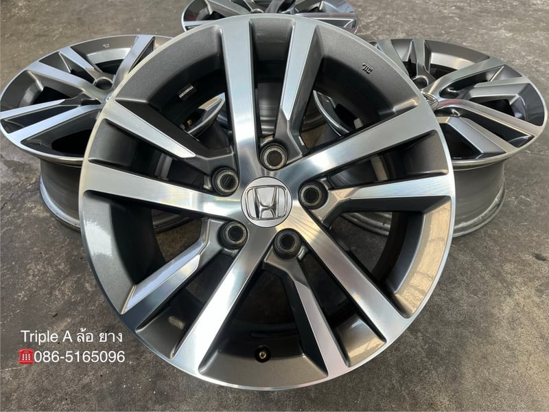 ล้อแม็ก 5รู114 Honda Civic FE ขอบ 16 เทาหน้าเงา สภาพสวย