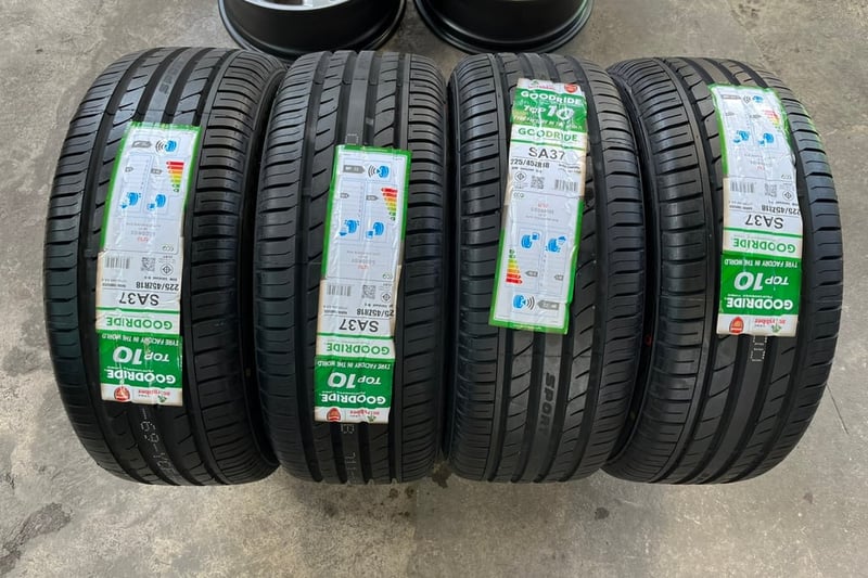 ล้อแม็ก Honda Accord G9 ขอบ 18 สีเทาหน้าเงา พร้อมยางใหม่ 225-45-18 GOODRIDE ปี 25