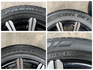 ล้อแม็กแต่ง 4รู100 Valenza ขอบ 15 สีดำหน้าเงา พร้อมยาง 195-55-15 ปี 22