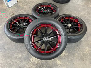 ล้อแม็ก 5รู114 Yachiyoda ขอบ 17 พร้อมยาง 215-55-17 Bridgestone ปี 23