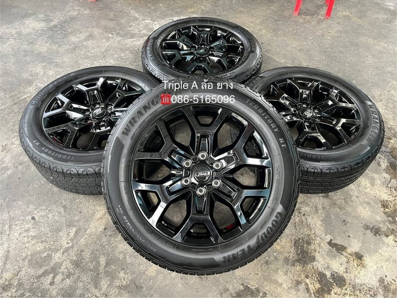 ล้อแม็กป้ายแดง Ford Everest Next-Gen Sport ขอบ 20 สีดำ พร้อมยางป้ายแดง 255-55-20 GoodYear ปี 25