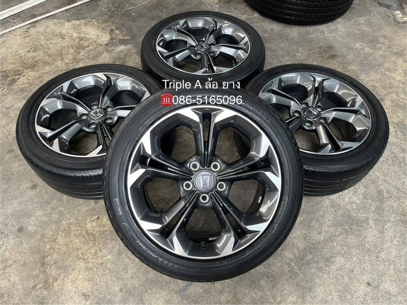 ล้อแม็ก Honda Civic FE RS ขอบ 17 เทาหน้าเงา พร้อมยาง 215-50-17 Yokohama ปี 23