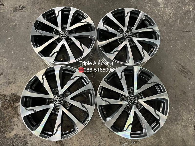 ล้อแม็ก 5รู114 Toyota Corolla Cross ขอบ 18 เทาหน้าเงา