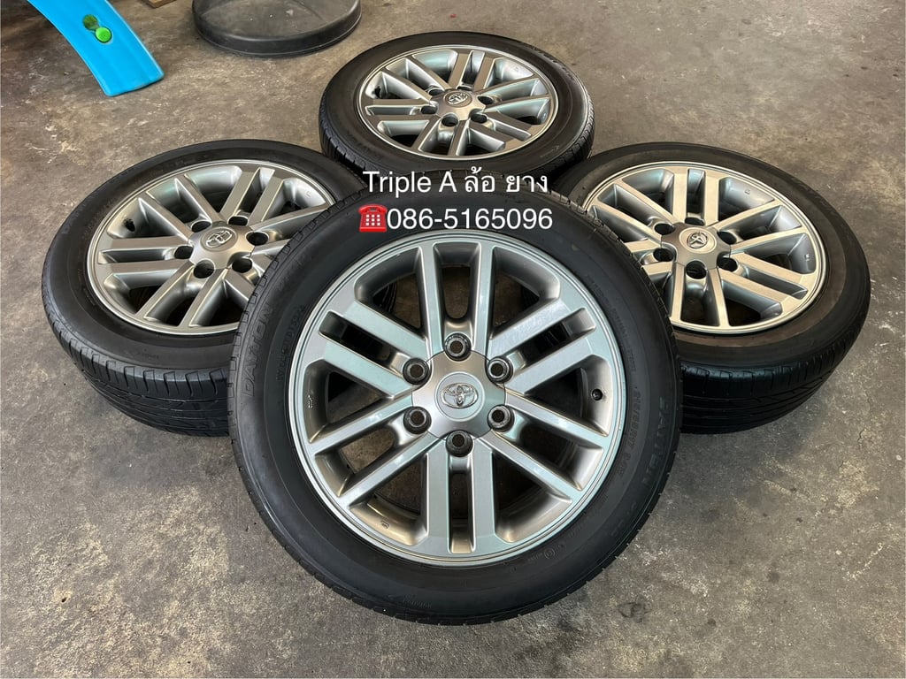 ล้อแม็ก 6รู139 Toyota ขอบ 17 สีเทา พร้อมยาง 215-55-17 Dayton ปี 24 ล้อแม็ก 6รู139 Toyota ขอบ 17 สีเทา พร้อมยาง 215-55-17 Dayton ปี 24