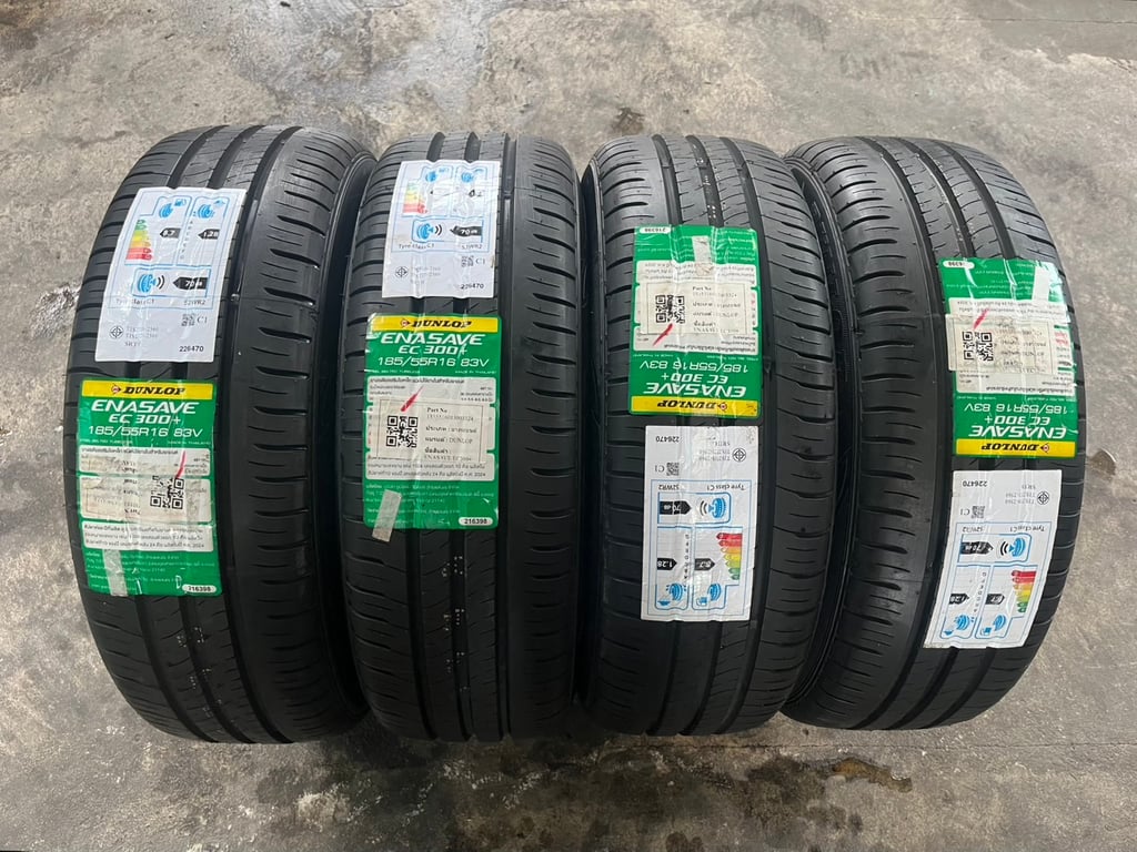 ล้อแม็ก Toyota Yaris Cross ขอบ 16 ดำหน้าเงา พร้อมยางใหม่ 185-55-16 Dunlop ปี 24