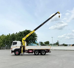 Hino FM344 ปี65 เครน5ตัน5ปลอก กระบะยาว5.1เมตร