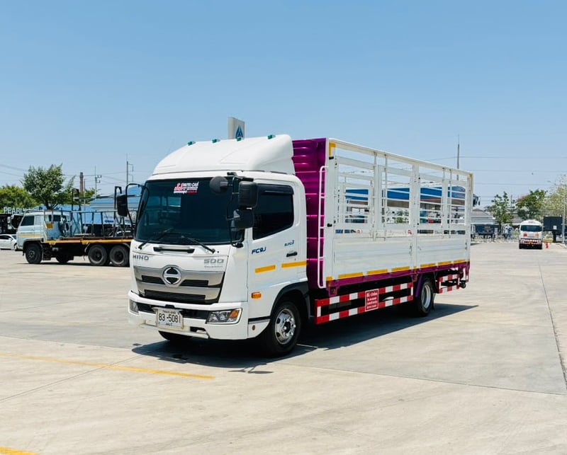 Hino FC9J 210แรง ปี67 คอกเปิดรอบด้าน ยาว6.6เมตร ไมล์น้อยมาก