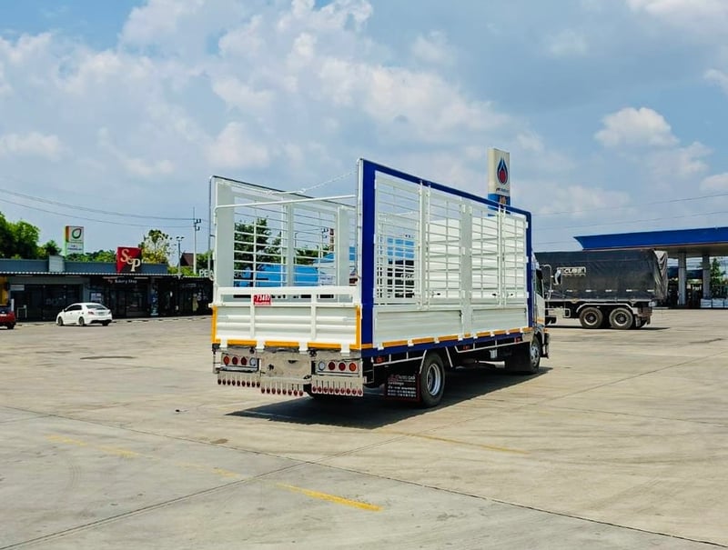 HinoFC9J 175แรง ปี66 กระบะเหล็ก คอกเปิดได้รอบ ยาวใน 6.55เมตร