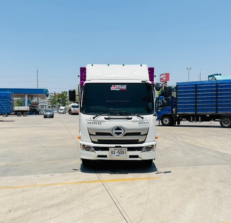 Hino FC9J 210แรง ปี67 คอกเปิดรอบด้าน ยาว6.6เมตร ไมล์น้อยมาก