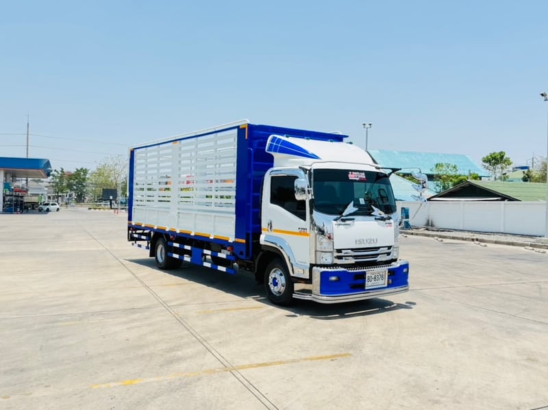 ISUZU FRR210 ปี64 กระบะคอก ยาวใน 6.45เมตร ยางใหม่6เส้น