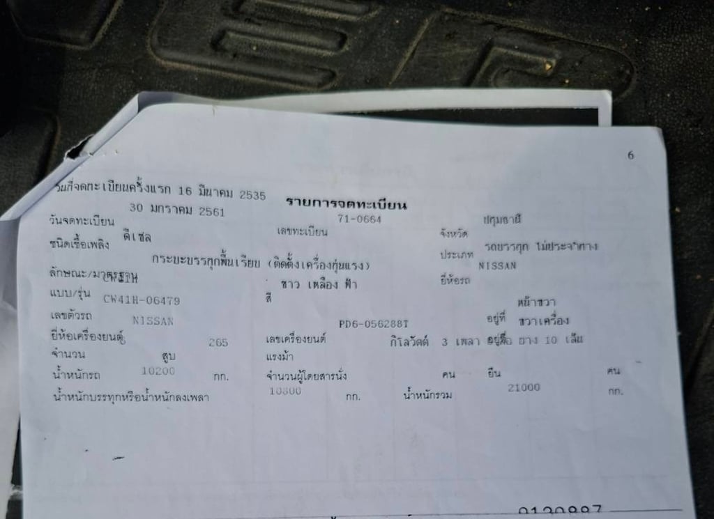 ขายรถ NISSAN ติดเครน 265