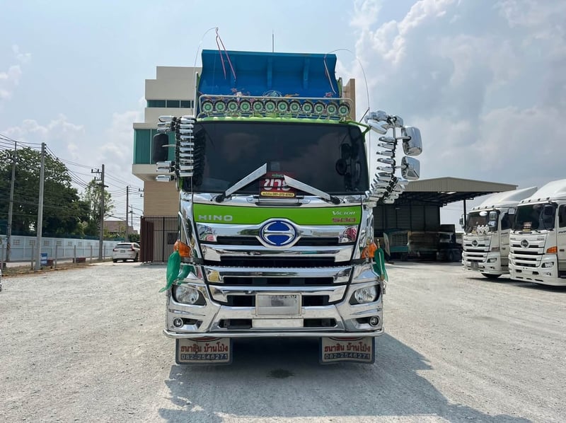 สิบล้อดั้มพ์ HINO FM1A 344 แรง ปี 2566 + หางดั้มพ์ สามเพลา อู่ ส.สมบัติ ปี 2566 (5902 5237)