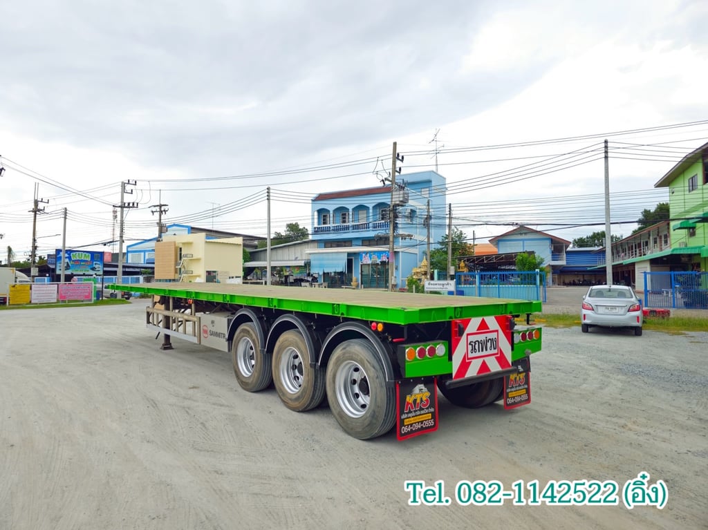 หางเพื้นเรียบสามเพลา อู่ สามมิตร ปี 2562 (0294) หางเพื้นเรียบสามเพลา อู่ สามมิตร ปี 2562 (0294)