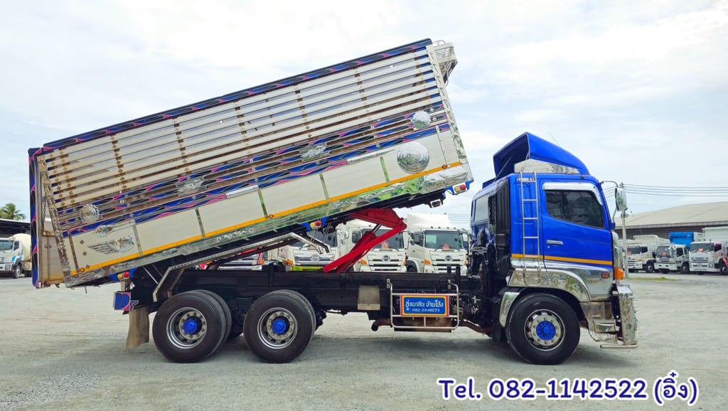 #สิบล้อดั้มพ์ HINO FM1A 344 แรง ปี 2566 กระบะอะลูมิเนียม ได้ชุดแต่งพร้อม ไมล์น้อย (2108) 