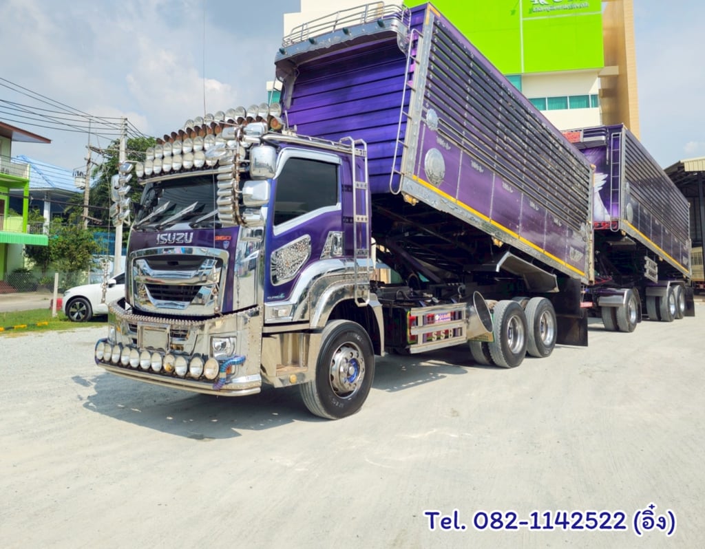 #สิบล้อดั้มเกษตรชุดใหญ่แม่ลูก ISUZU FXZ 360 แรง ปี 2566 แต่งหน้าจิ้กก้า กระบะอลูมิเนียมยกชุดหล่อๆ (3111,3112) #สิบล้อดั้มเกษตรชุดใหญ่แม่ลูก ISUZU FXZ 360 แรง ปี 2566 แต่งหน้าจิ้กก้า กระบะอลูมิเนียมยกชุดหล่อๆ (3111,3112)