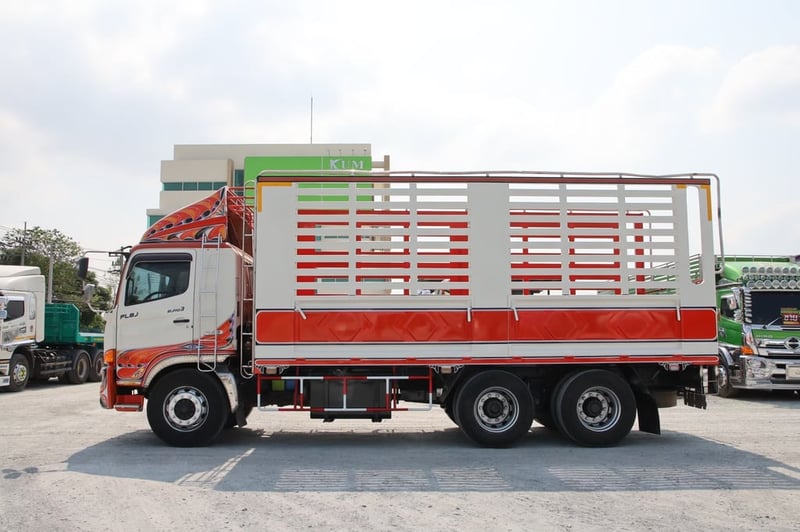 HINO FL 260แรงม้า รถบรรทุก 10ล้อ กระบะคอกสูง ปี2016 HINO FL 260แรงม้า รถบรรทุก 10ล้อ กระบะคอกสูง ปี2016