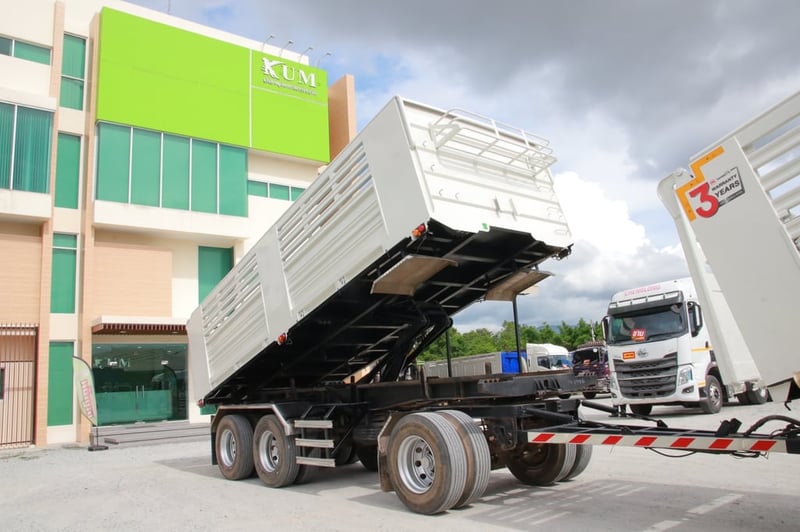 สิบล้อดั้มพ์สามมิตร HINO Fm1a 344 แรง ปี 2566 + หางดั้มพ์ สามเพลา อู่แม็กเทรลเลอร์ ปี 2565 (5411,3778)