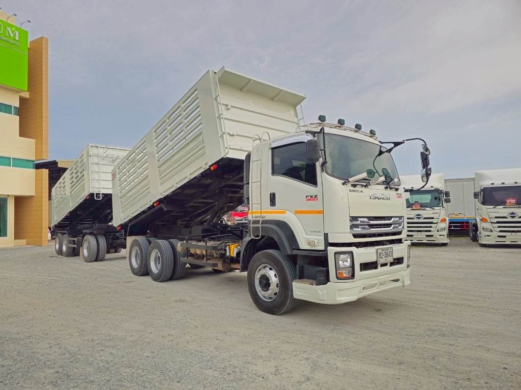 #สิบล้อดั้มพ์ ISUZU FXZ 360 แรง ปี 2566 ขาวสะอาดตา กระบะอู่สามมิตรแท้ (3843,3844) #สิบล้อดั้มพ์ ISUZU FXZ 360 แรง ปี 2566 ขาวสะอาดตา กระบะอู่สามมิตรแท้ (3843,3844)