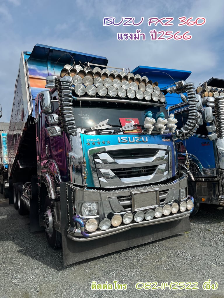 💥น้องการ์ตูนฟ้า มาแล้วค้าบ น่ารักๆ สิบล้อดั้มพ์ ISUZU FXZ 360 แรง ปี 2023 (5236)