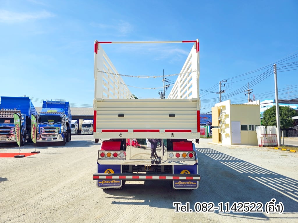 หางกระบะคอกเหล็ก 3 เพลา อู่ไทยมาวิน ปี 2568 (TMT-0735) หางกระบะคอกเหล็ก 3 เพลา อู่ไทยมาวิน ปี 2568 (TMT-0735)